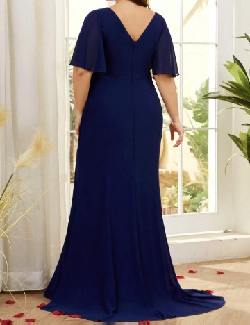 Rochie lunga SHEIN CURVE, bleumarin