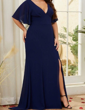Rochie lunga SHEIN CURVE, bleumarin