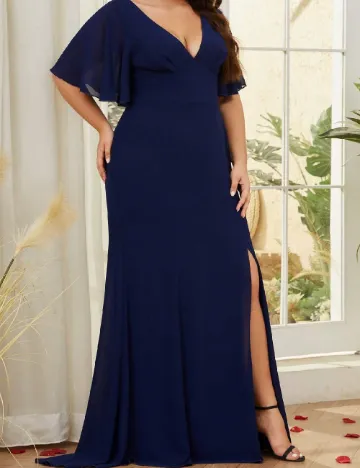 Rochie lunga SHEIN CURVE, bleumarin Albastru
