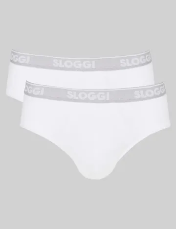 Set chiloti 2 perechi Sloggi by Triumph, alb Alb