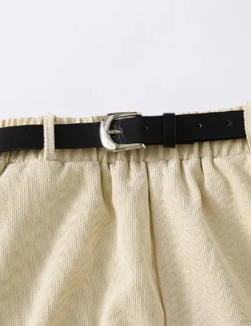 Pantaloni scurti SHEIN CURVE, ecru