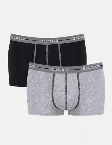 Set Boxeri 2 perechi Sloggi by Triumph, negru/gri