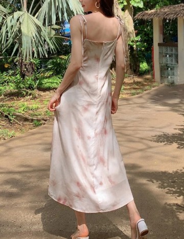 Rochie lunga Dazy, roz