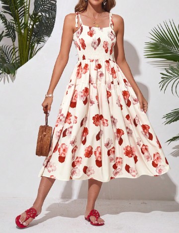 Rochie medie SHEIN, ecru