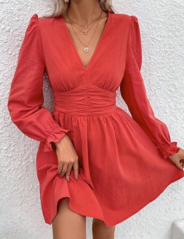 Rochie scurta SHEIN, corai