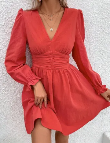 Rochie scurta SHEIN, corai Portocaliu