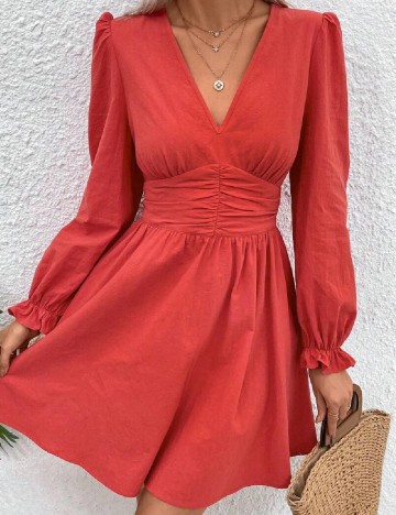 Rochie scurta SHEIN, corai