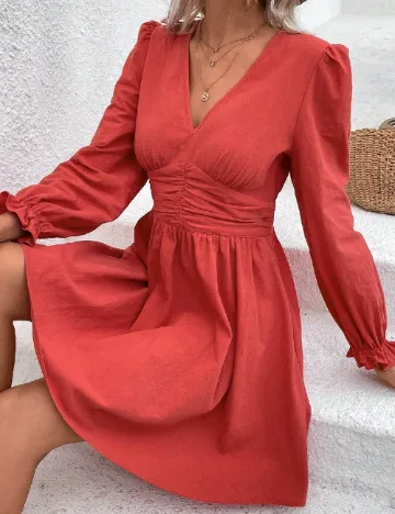 Rochie scurta SHEIN, corai Portocaliu