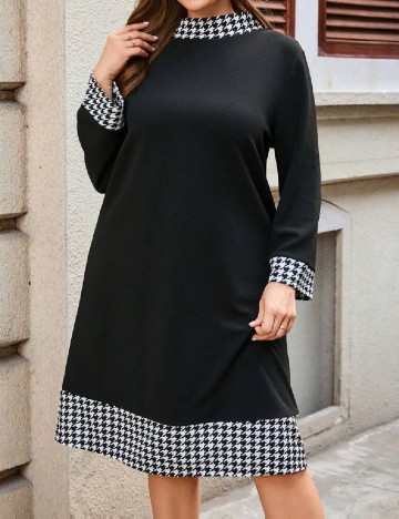 Rochie medie Emery Rose Curve, negru