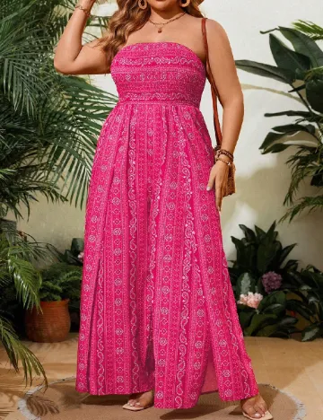 Salopeta SHEIN CURVE, roz Roz