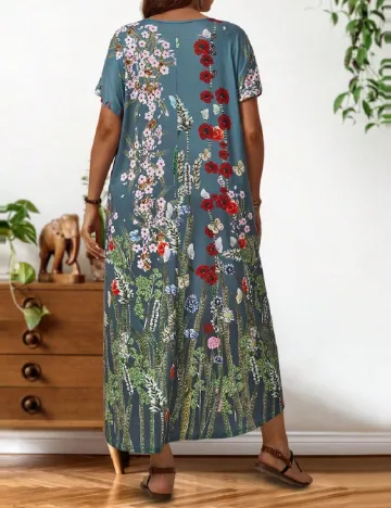 Rochie medie Emery Rose Curve, floral Floral print