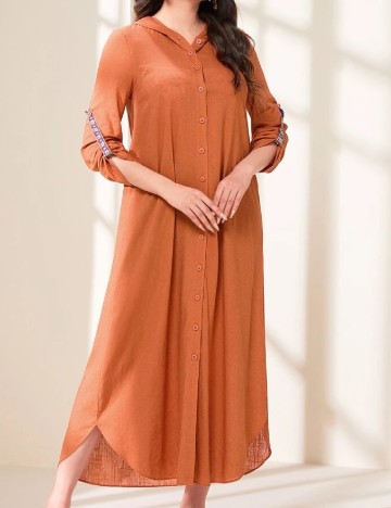 Rochie lunga SHEIN, caramiziu