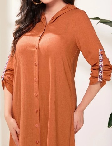 Rochie lunga SHEIN, caramiziu