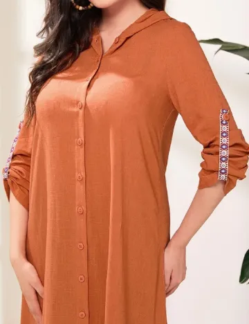 Rochie lunga SHEIN, caramiziu Portocaliu