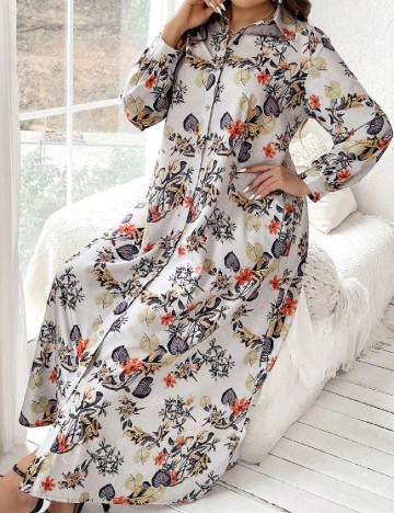 Rochie lunga SHEIN CURVE, floral print