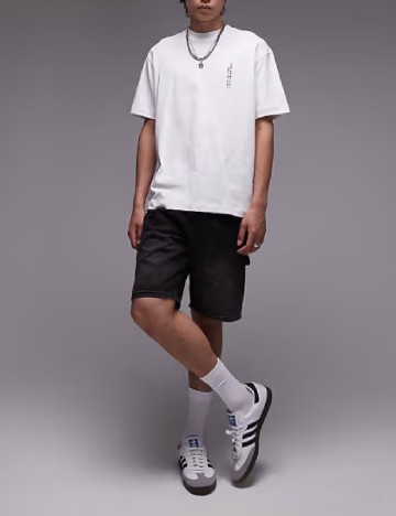 Tricou Oversize Topman, alb