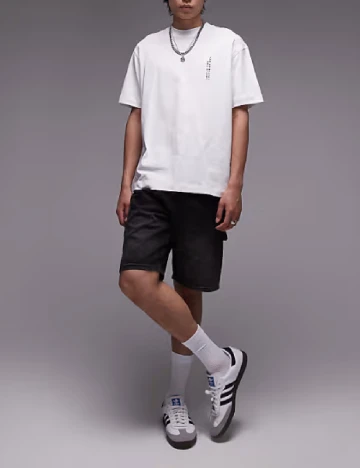 Tricou Oversize Topman, alb Alb