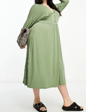 Rochie medie ASOS Curve, verde Verde