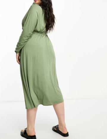 Rochie medie ASOS Curve, verde