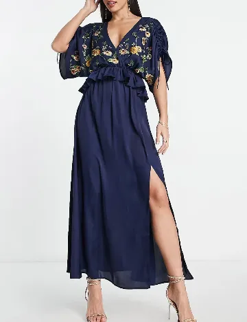 Rochie lunga ASOS, bleumarin Albastru
