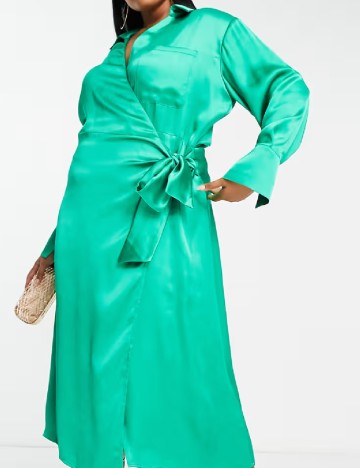 Rochie medie Pretty Lavish Curve, verde