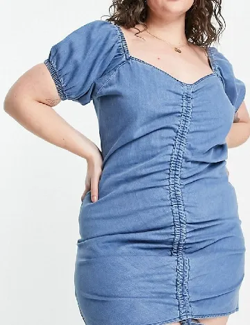 Rochie scurta Urban Bliss Plus Size, albastru