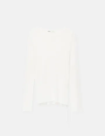 Bluza Pull&Bear, alb