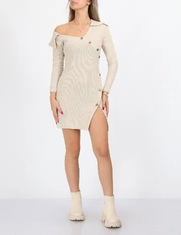 Rochie scurta ASOS, bej Crem