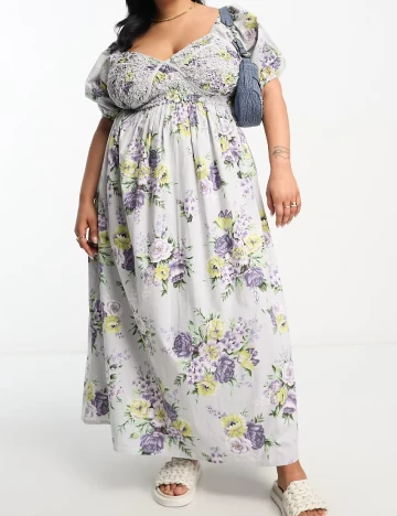 Rochie lunga ASOS Curve, floral print Floral print