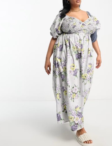 Rochie lunga ASOS Curve, floral print