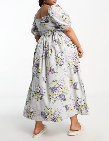 Rochie lunga ASOS Curve, floral print