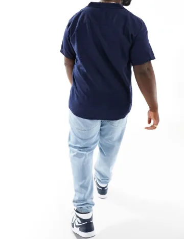 Camasa Threadbare Plus Size MEN, albastru Albastru