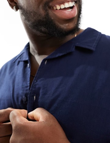 Camasa Threadbare Plus Size MEN, albastru