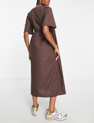 Rochie medie ASOS, maro