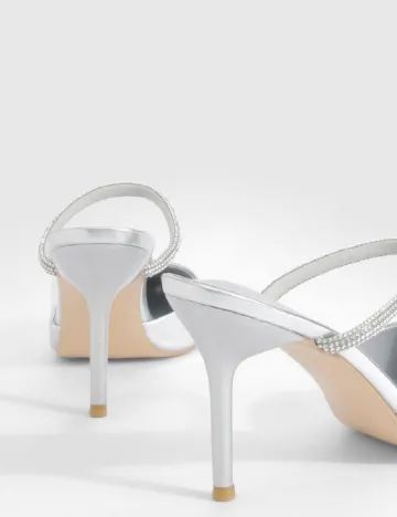 Pantofi Boohoo, argintiu