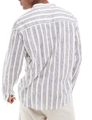 Camasa Pull&Bear, ecru Alb