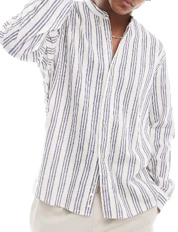 Camasa Pull&Bear, ecru Alb