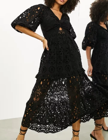 Rochie lunga ASOS, negru Negru