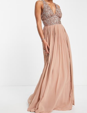 Rochie lunga Beauut, roz