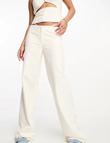 Pantaloni KYO, alb