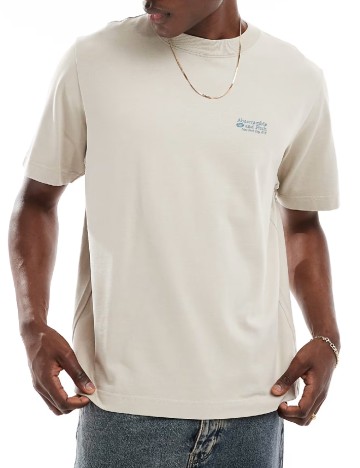 Tricou Abercrombie&Fitch, crem