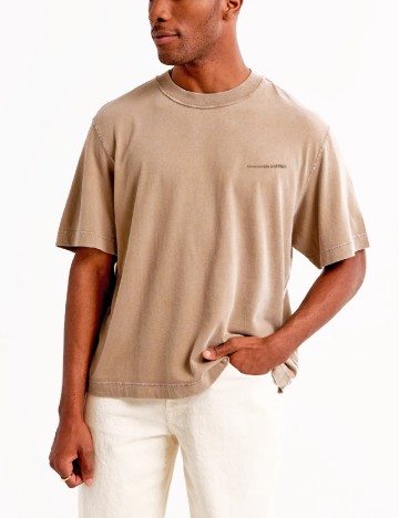 Tricou Abercrombie&Fitch, maro