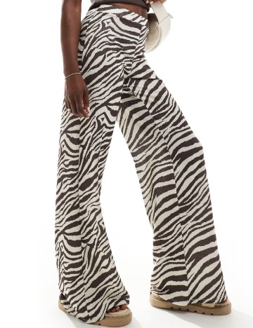 Pantaloni ASOS, crem/maro