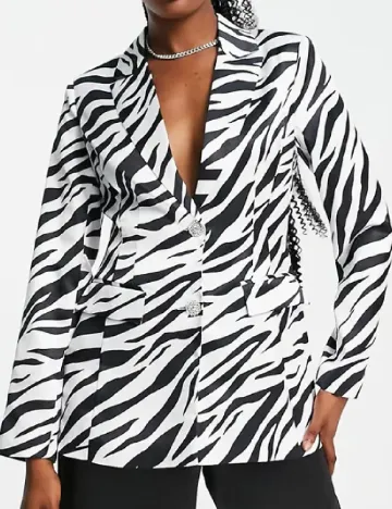 Sacou Miss Selfridge, alb/negru Alb