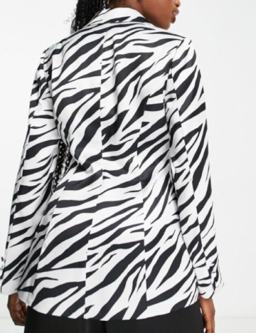 Sacou Miss Selfridge, alb/negru
