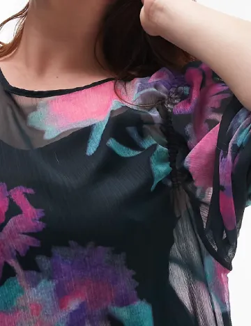 Rochie lunga Top Shop Plus Size, floral print Floral print