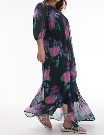 Rochie lunga Top Shop Plus Size, floral print