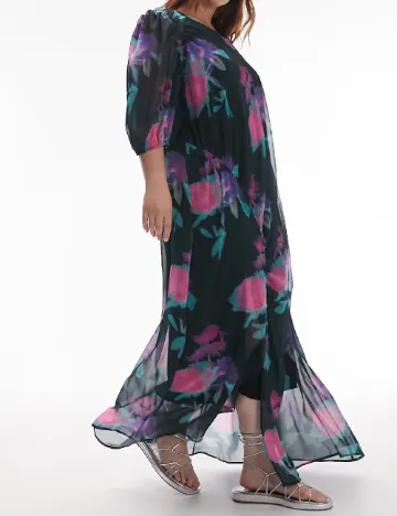 Rochie lunga Top Shop Plus Size, floral print Floral print