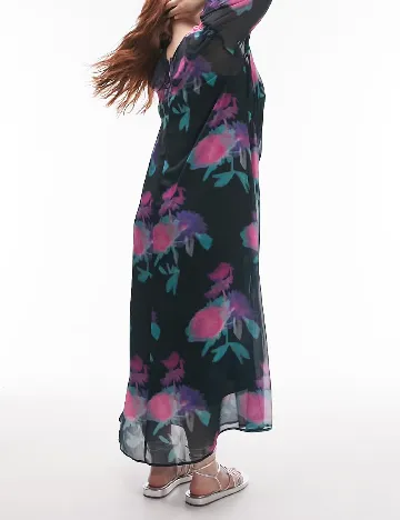 Rochie lunga Top Shop Plus Size, floral print Floral print