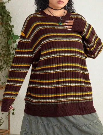 Bluza Romwe Plus Size, maro